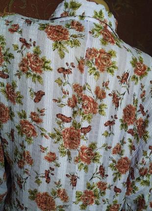 Блуза вільного крою з квітковим принтом від zara8 фото