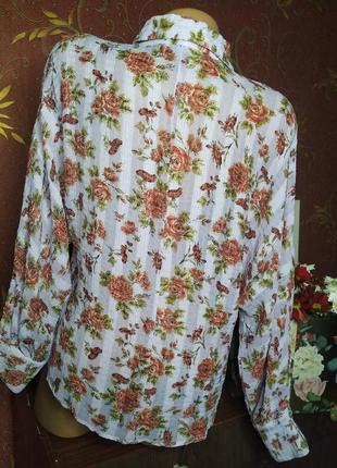 Блуза вільного крою з квітковим принтом від zara7 фото