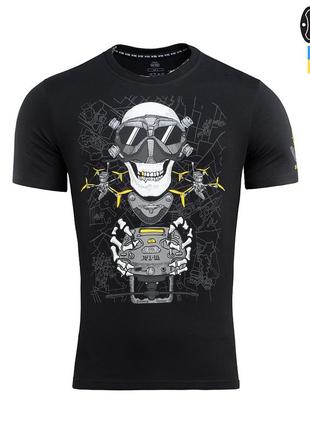 M-tac футболка drohnenführer black, чоловіча футболка з малюнком, військова літня футболка, армійська футболка2 фото