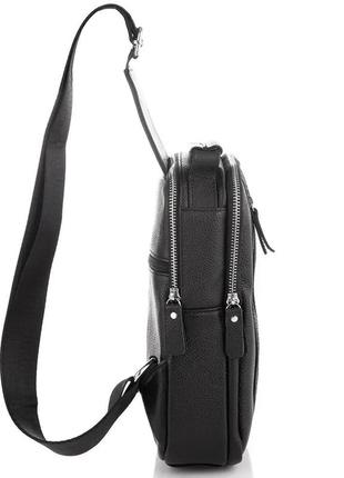 Слинг рюкзак мужской кожаный в классическом стиле tiding bag a25f-5519-1a6 фото