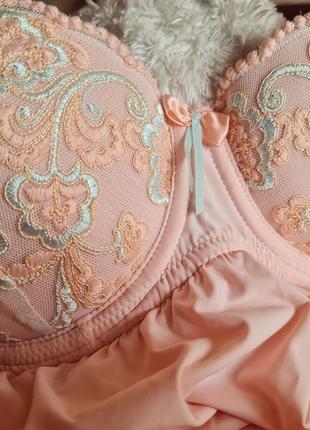 Розовый пеньюар, ночная рубашка, комбинация.princess. размер м
