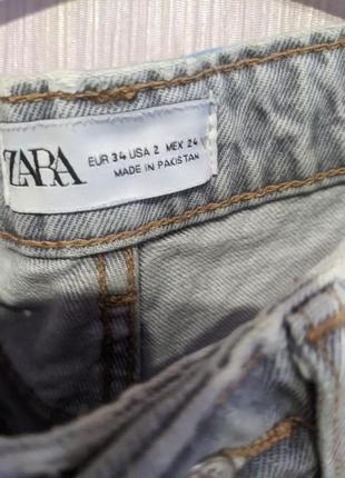 Женские джинсы zara 34 размер2 фото