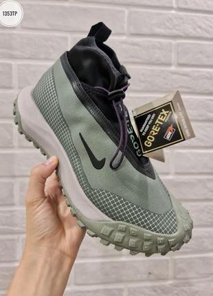 Кроссовки nike acg mountain fly  gore-tex green black