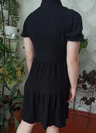Черное платье из sinsay с воротником4 фото