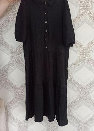 Черное платье из sinsay с воротником3 фото