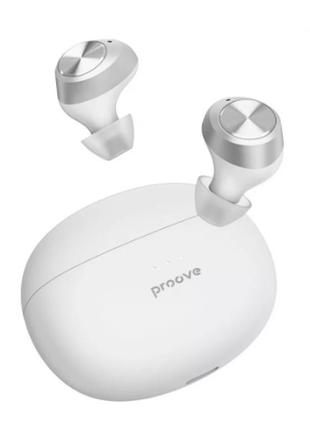 Беспроводные наушники proove rock tws bt. 5.3 250mah white