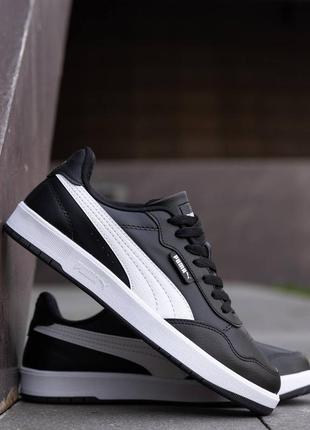 Кросівки puma court ultra lite black white7 фото