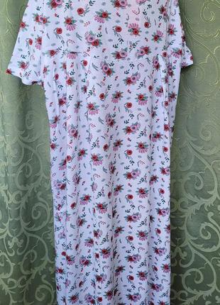 Женская ночная сорочка, рубашка ночная, трикотажная ночнушка. хлопок. 64 р.7 фото