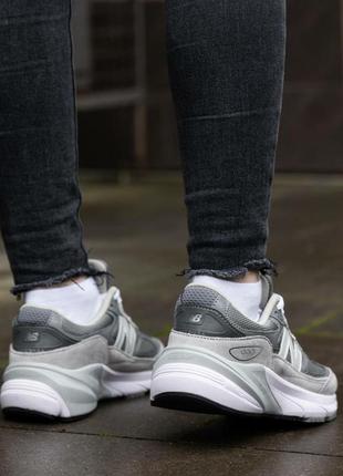 Жіночі кросівки new balance 990v6 grey white9 фото