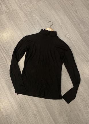 Гольф водолазка стойка воротник черная