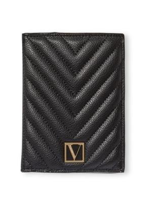 Обкладинка для паспорта passport case v-logo black