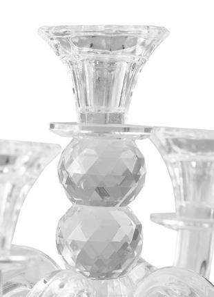 Свічник канделябр скляний на п'ять свічок 30 см4 фото