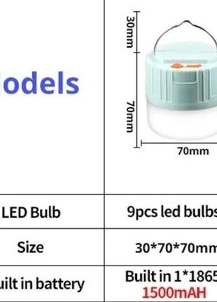 Светодиодный для кемпинга светильник водонепроницаемая перезаряжаемая лампа для палатки портативные фонари наружные аварийные огни2 фото