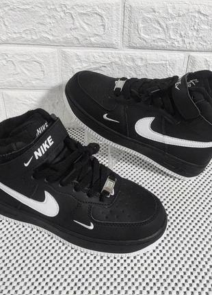 Хайтопы gfb кожаные черно-белые