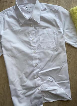 Отличная белая рубашечка на 12-13 лет рост 158 см! marks &amp; spencer2 фото