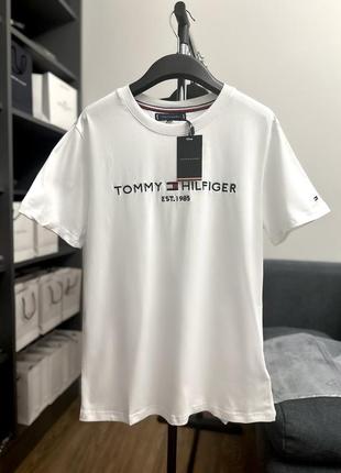 Мужская футболка tommy hilfiger белый3 фото