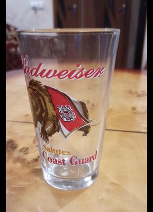 Бокал для питья пива budweiser salutes military береговой охраны сша 300грн2 фото