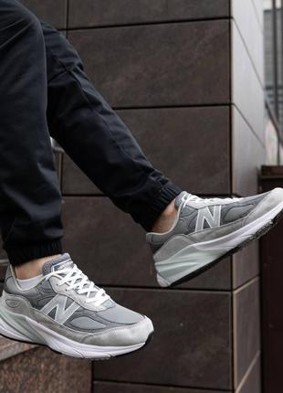 Женские кроссовки new balance 990v6 grey white3 фото