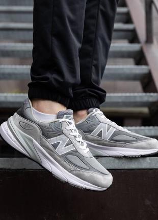 Женские кроссовки new balance 990v6 grey white4 фото