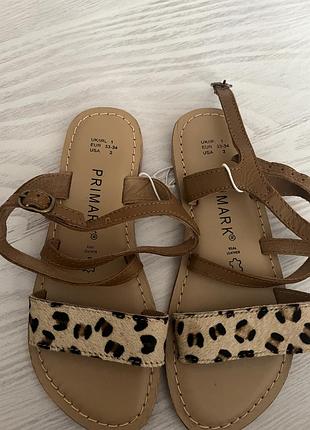 Детские кожаные босоножки primark 3