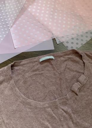 Розовая кофта свитер джемпер с бантом размер xs s m h&m2 фото