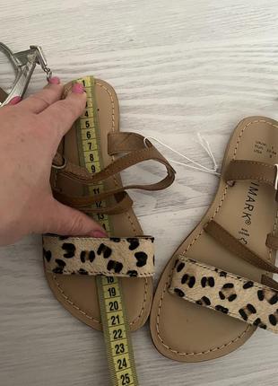 Детские кожаные босоножки primark 5