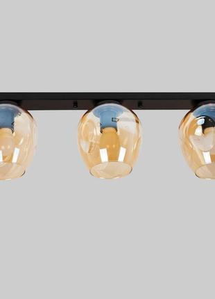 Черная потолочная люстра с кофейными молекулами на 3 лампы (56-xpr0231f-3 bk+br 500)