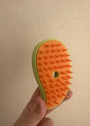 Парова щітка масажер спрей 3 в 1 pet spray massage brush для вичісування собак і кішок із парою4 фото