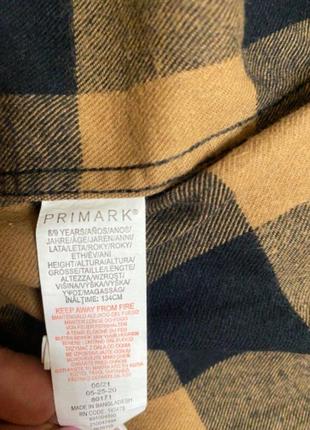 Сорочка байка в клітинку primark на 8-9 років, зріст 1345 фото