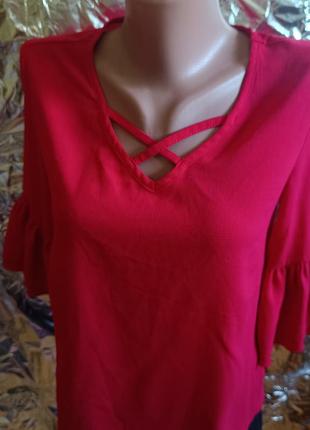 🧸 розпродаж! червона блузка блуза жіноча 🧸2 фото