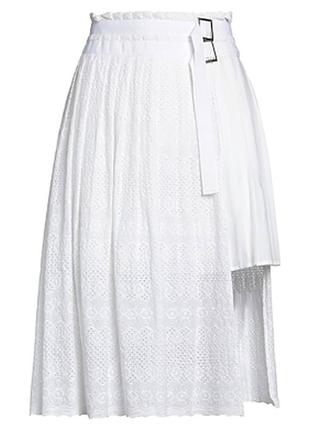 Liu jo люксовая белоснежная коттоновая юбка8 фото