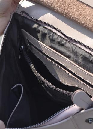 Рюкзак-сумка пудровый женский из натуральной кожи от olivia leather nwbp - 4129110 фото