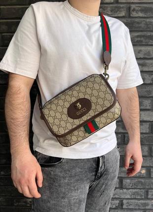 Сумка мессенджер - gucci мужская6 фото