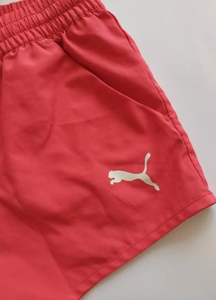Коралловые спортивные шорты puma, с нюансом2 фото