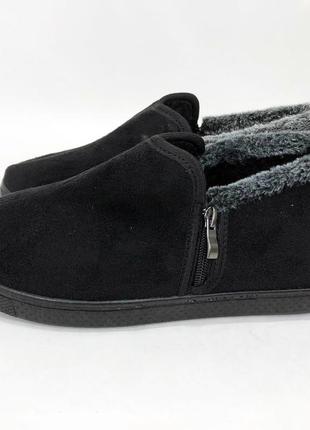 Ботинки на осень утепленные. размер 44, чуни мужские зимние, бурки для дома. цвет: черный4 фото