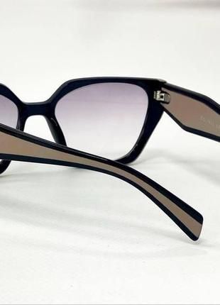 Коригуючі окуляри для зору жіночі лисчики тоновані в двокольоровій оправі з легким градієнтним тонуванням широкі дужки3 фото