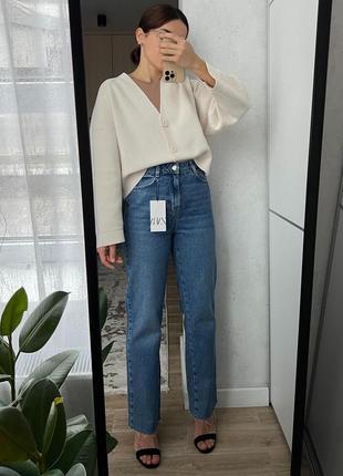 Джинси джинсы zara straight 36 s прямі