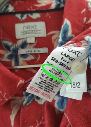 Котон лён стильная гавайка 100% натуральная льняная рубашка супер состав льон супер качество!5 фото