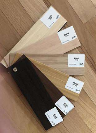 Деревянные горизонтальные жалюзи на двери premium bamboo 25 разные цвета и размеры...