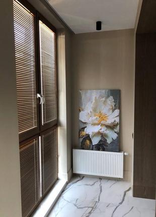 Деревянные горизонтальные жалюзи на двери premium bamboo 25 разные цвета и размеры...