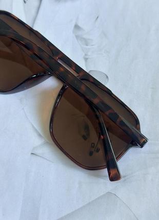 Сонцезахисні окуляри з подвійною переносицею авіатори бежевий  (0734)8 фото