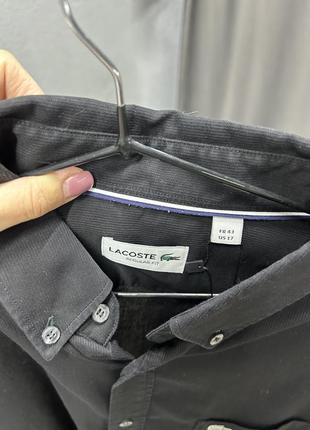 Сорочка короткий рукав lacoste 43 xl чоловіча4 фото