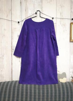 Сукня фіолетова вельветова прямого силуету р xl2 фото