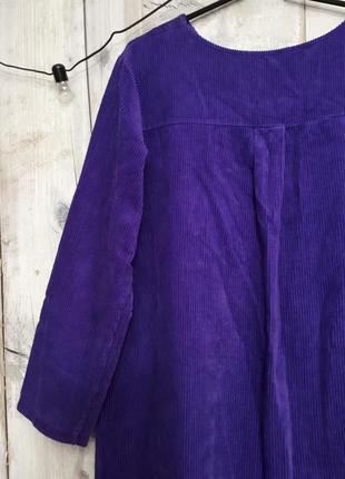 Сукня фіолетова вельветова прямого силуету р xl4 фото