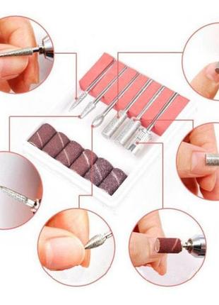 Фрезер для маникюра и педикюра drill pro nail drill, 30000 об/мин, фрезер для ногтей. ga-997 цвет: белый