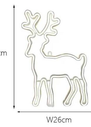Фигура декоративная олень led 40см теплый белый