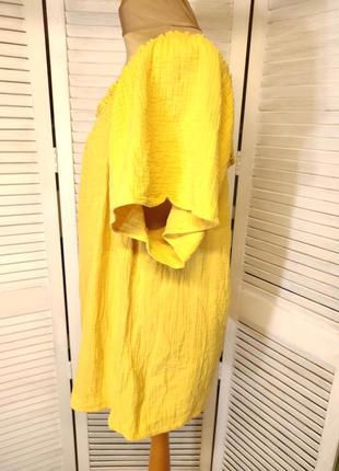 Муслінова жовта  блузка8 фото