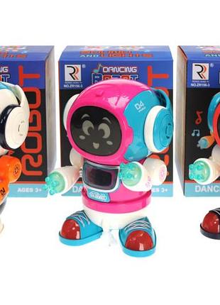 Робот музичний зі світлом, 3види, в коробці zr156-3 р.16,7*10,3*13,6см