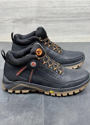 Чоловічі шкіряні зимові кросівки/черевики/хайтопи