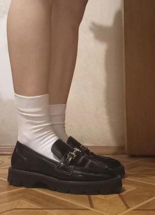 Лоферы женские reserved лаковые лакированные